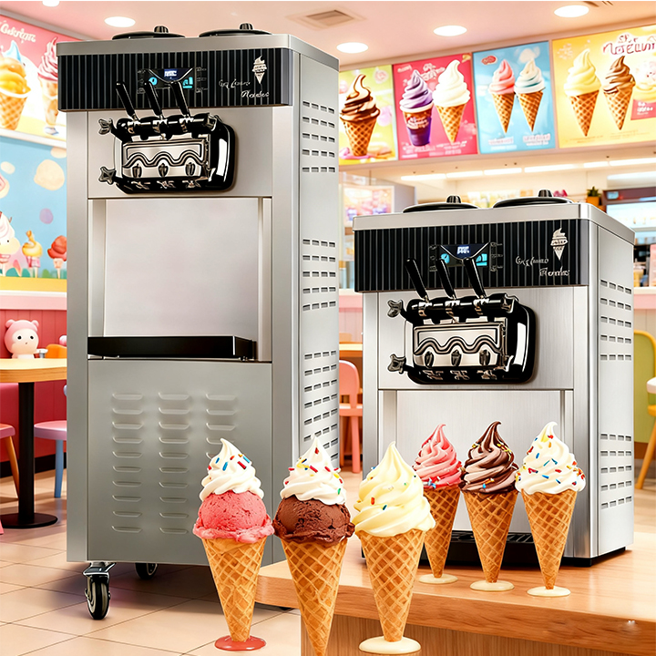 Soft Serve Ice Cream Machine 3 Flavor - Yeni Yüksek Kaliteli Dikey Tezgah Üstü