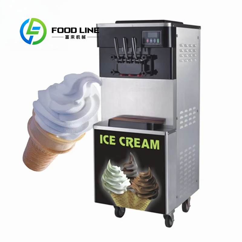 Soft Serve Ice Cream Machine 3 Flavor - Özelleştirilmiş Ticari 3 Çeşitli Otomatik Yumuşak