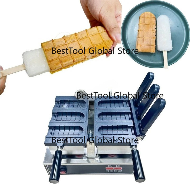 Commercial Popsicle Mold Maker Machine - Ticari Kullanım 3'lü Waffle Makinesi, Çubuklu
