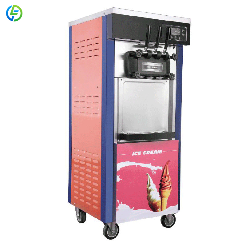 Soft Serve Ice Cream Machine 3 Flavor - Özelleştirilmiş Dondurma Yapma Makineleri 22-28L/S Dondurma