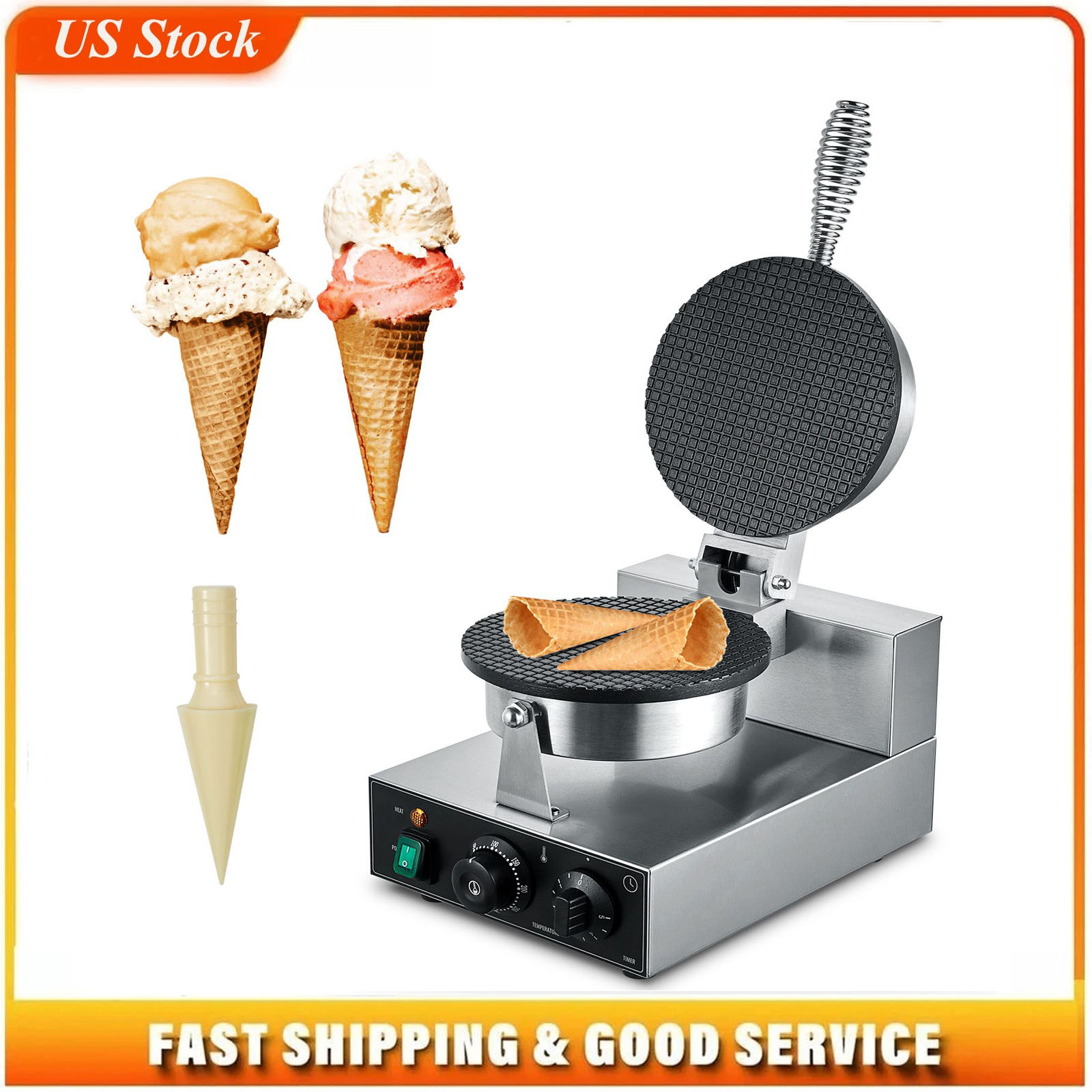 Ice Cream Cone Maker Commercial - Elektrikli Dondurma Külahı Yapma Makinesi, Ticari