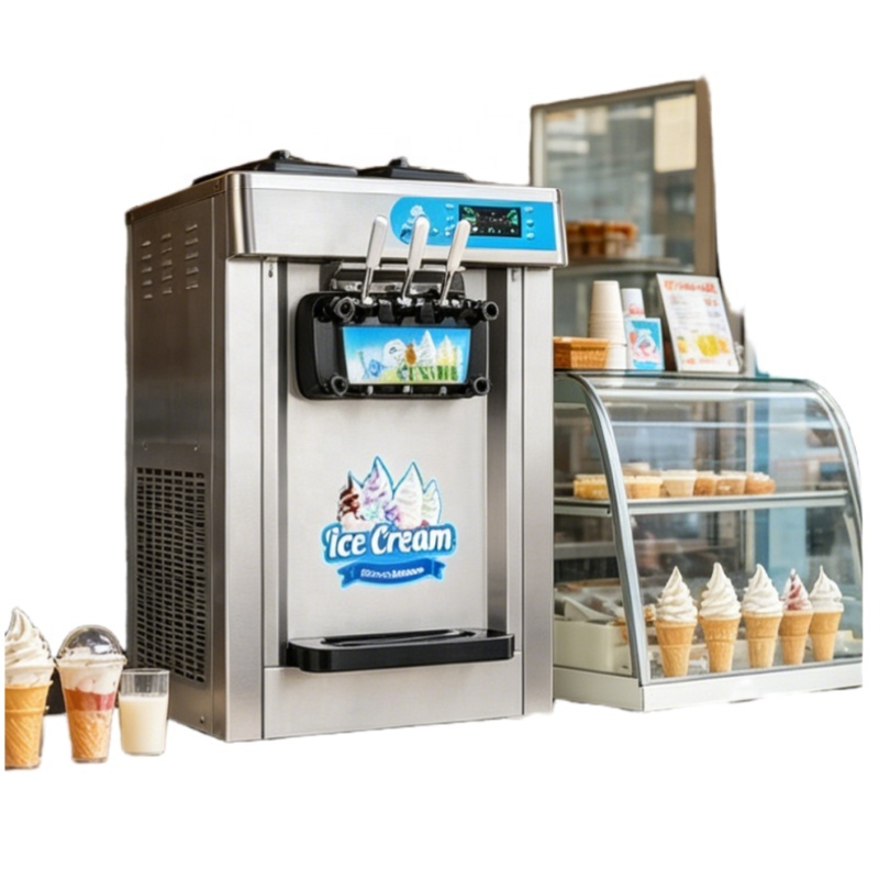 3 Çeşitli Yumuşak Dondurma Mak - Soft Serve Ice Cream Machine 3 Flavor incelemesi ve fiyatı