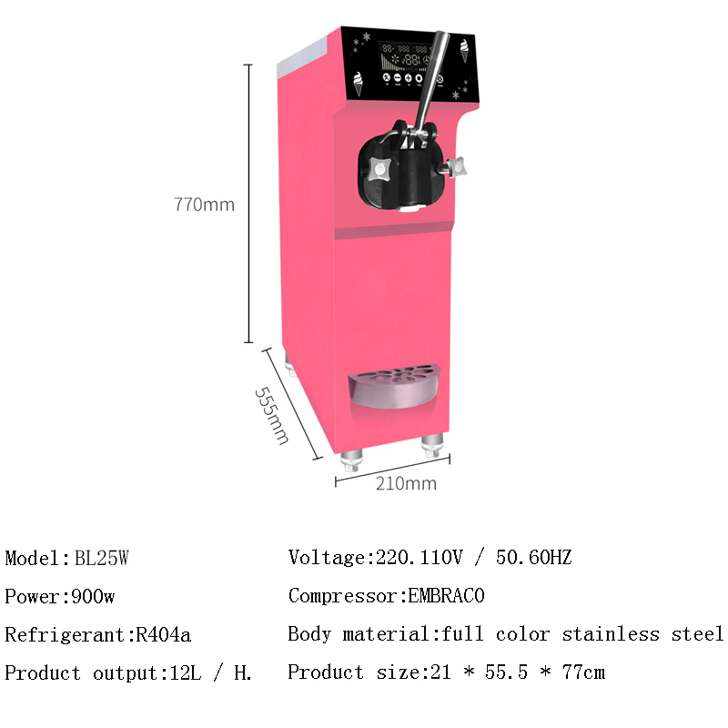 Ticari 220V Paslanmaz Çelik Ot - Commercial Ice Cream Machine Countertop incelemesi ve fiyatı