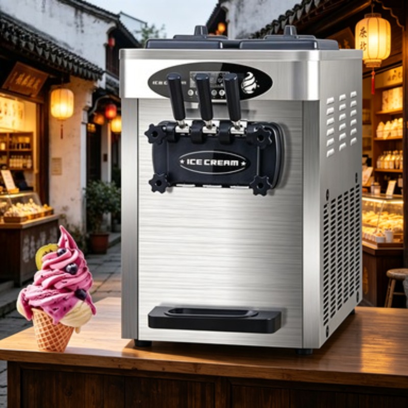 28L/s Yüksek Kapasiteli Dondur - Soft Serve Ice Cream Machine 3 Flavor incelemesi ve fiyatı