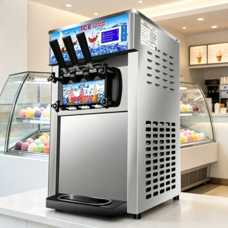 28L/s Yüksek Kapasiteli Dondur - Soft Serve Ice Cream Machine 3 Flavor incelemesi ve fiyatı
