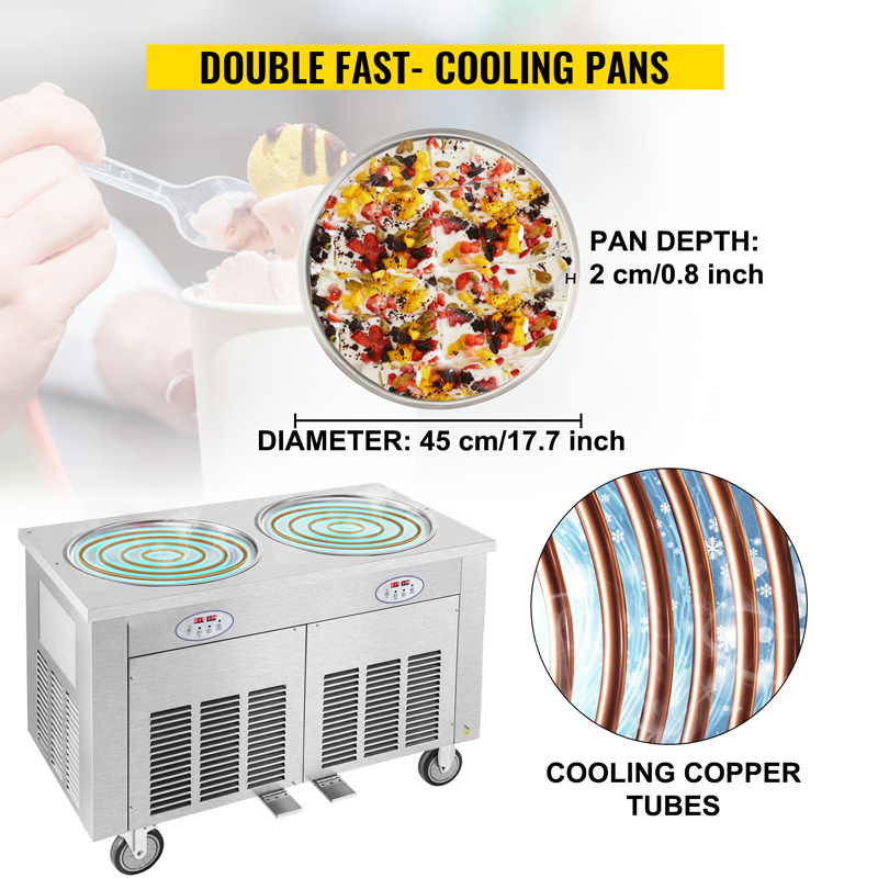 Çift Plakalı Tayland Usulü Kız - Rolled Ice Cream Machine Fried Plate incelemesi ve fiyatı