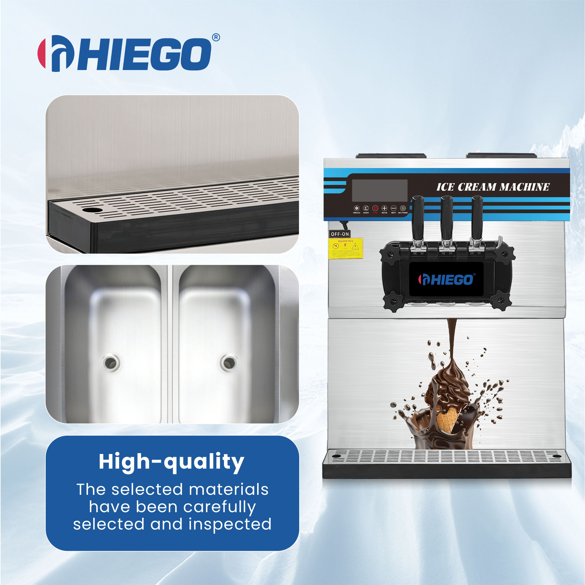 36-38L/saat Ticari Otomatik Ma - Soft Serve Ice Cream Machine 3 Flavor incelemesi ve fiyatı