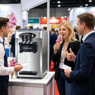 Dondurma Yapma Makinesi 20-28L - Soft Serve Ice Cream Machine 3 Flavor incelemesi ve fiyatı
