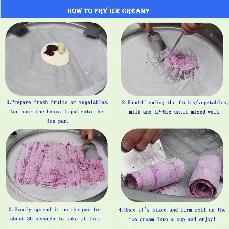 Taze Meyveli Kızarmış Dondurma - Rolled Ice Cream Machine Fried Plate incelemesi ve fiyatı
