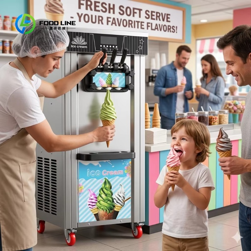 Özelleştirilmiş Yumuşak Dondur - Soft Ice Cream Maker Machine Commercial incelemesi ve fiyatı