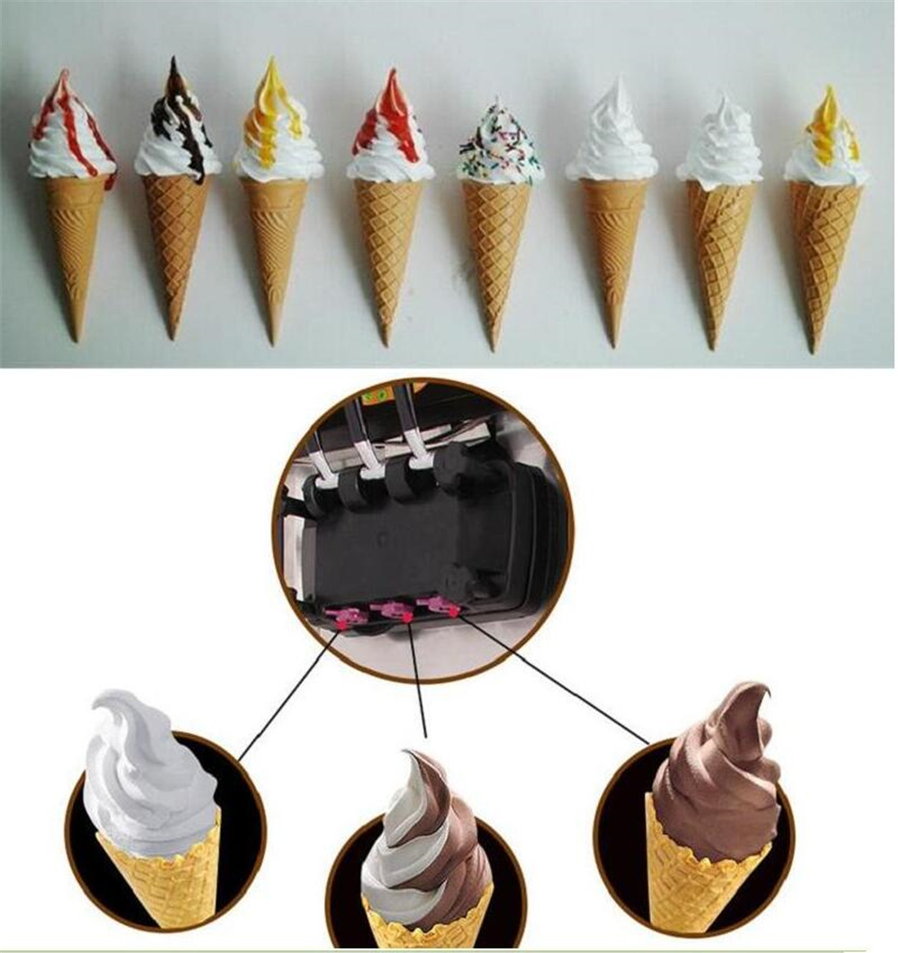 20-22L/saat 3 Çeşitli Ticari O - Soft Serve Ice Cream Machine 3 Flavor incelemesi ve fiyatı