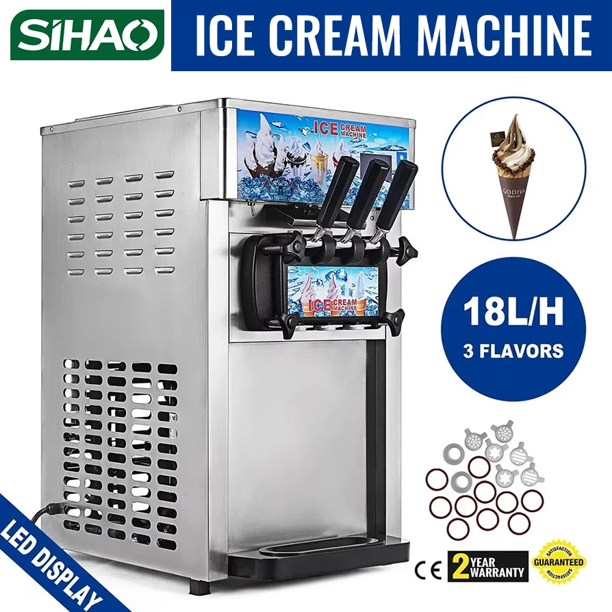SIHAO Tezgah Üstü Ticari Tip Y - Soft Serve Ice Cream Machine 3 Flavor incelemesi ve fiyatı