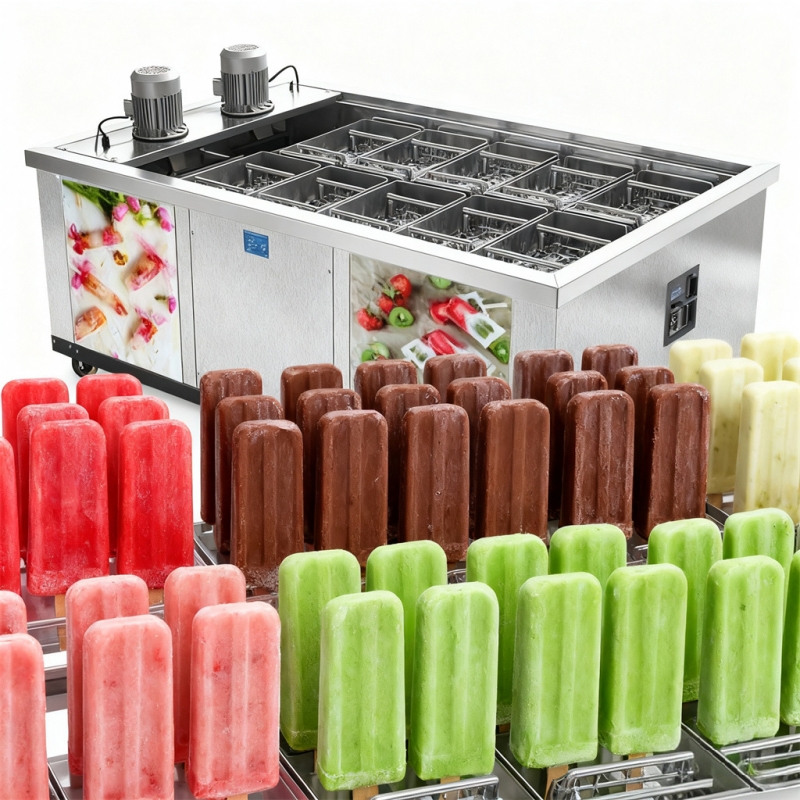 Yüksek Verimli, Çift Kalıplı D - Commercial Popsicle Mold Maker Machine incelemesi ve fiyatı