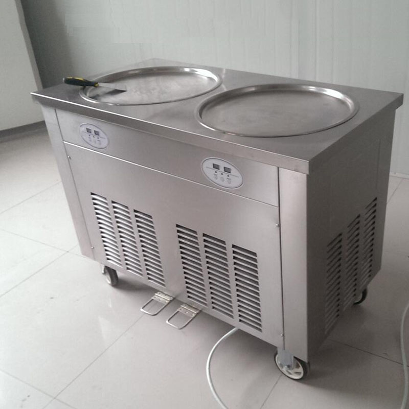 45cm çift yuvarlak tava dondur - Rolled Ice Cream Machine Fried Plate incelemesi ve fiyatı